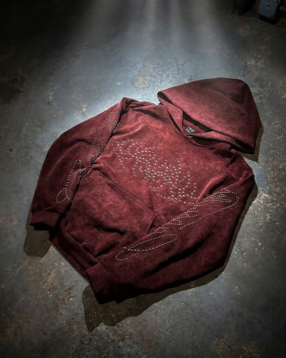 ‎ STUDDED HOODIE